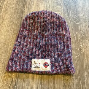 Love Your Melon x Detroit Pistons NBA Beanie Hat Red Blue White Marled Knit OS